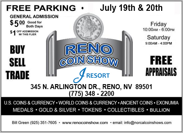 Discount Coupon – Reno Coin Show